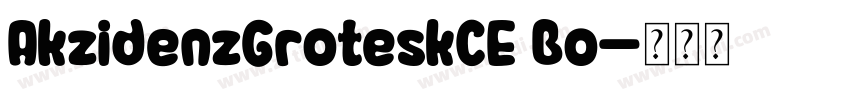 AkzidenzGroteskCE Bo字体转换